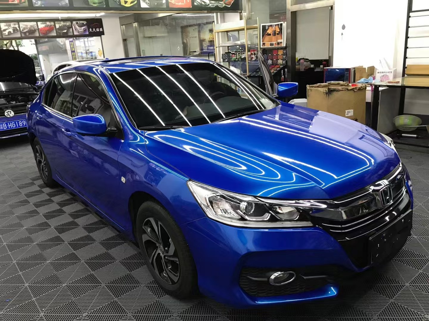 Gloss Metallic Jazz Blue Car Vinyl Wrap review sbfe 01