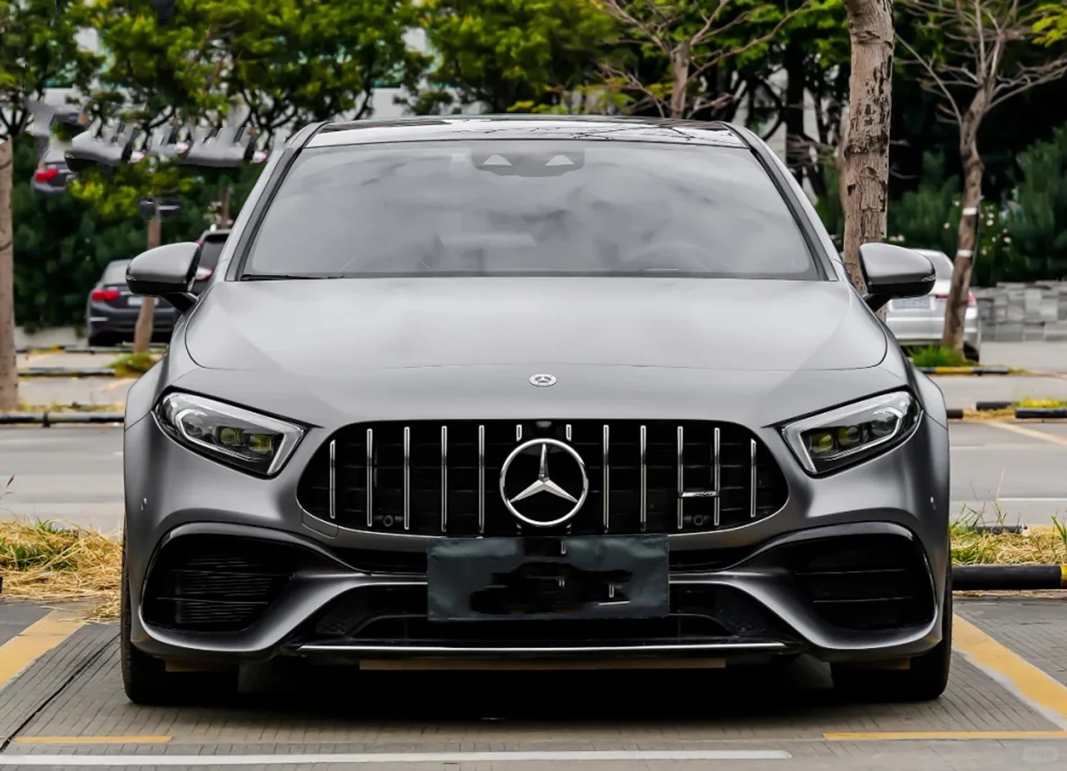 PET Matte Metallic AMG Grey Car Vinyl Wrap review dgah 03