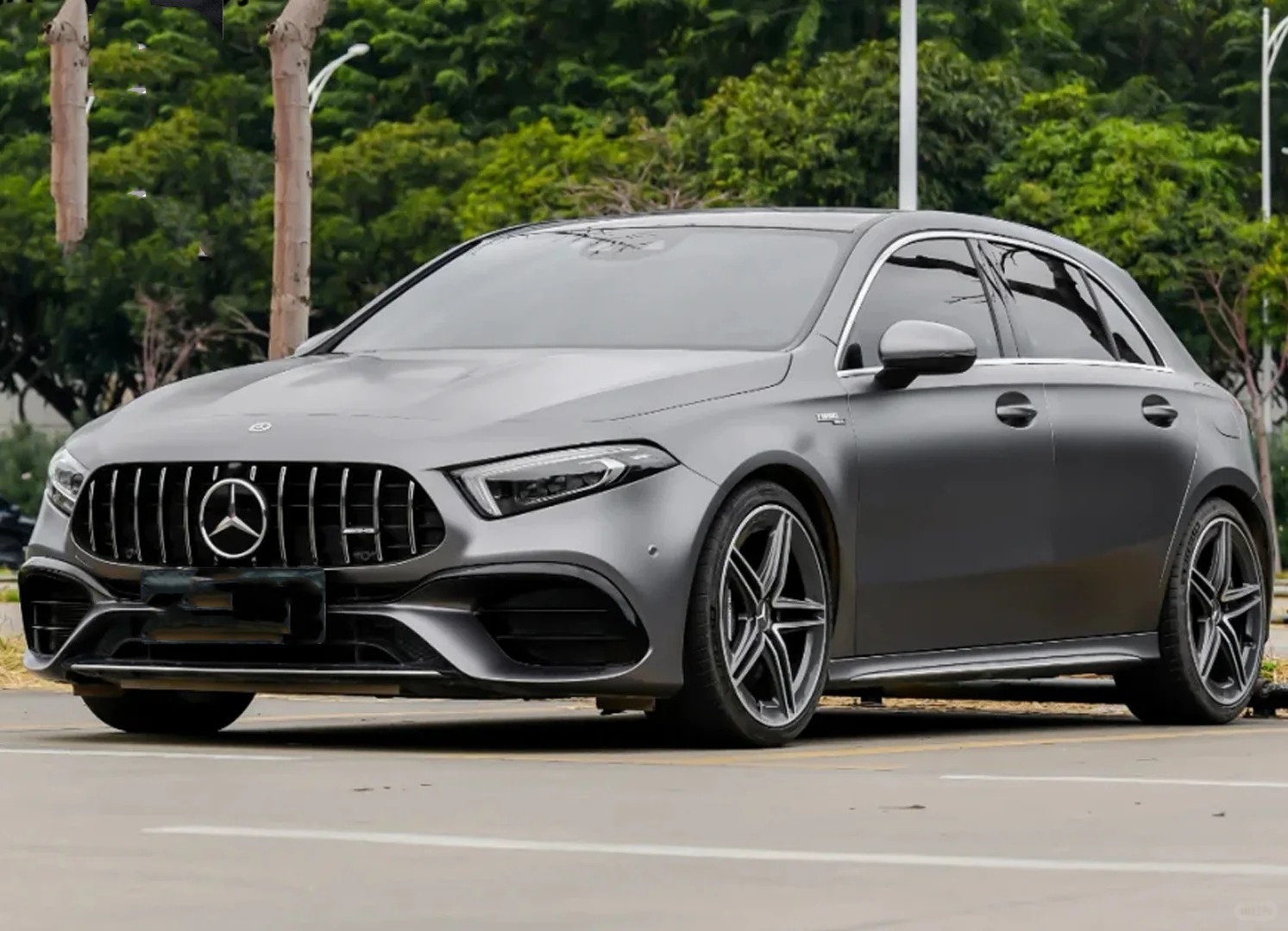 PET Matte Metallic AMG Grey Car Vinyl Wrap review dgah 02