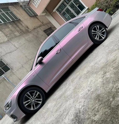 Gloss Metallic Twin Candy Gray Red Car Vinyl Wrap review 