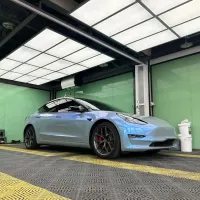 Tesla Gloss Fancy Rock Grey Color Fliper Car Vinyl Wrap review 1