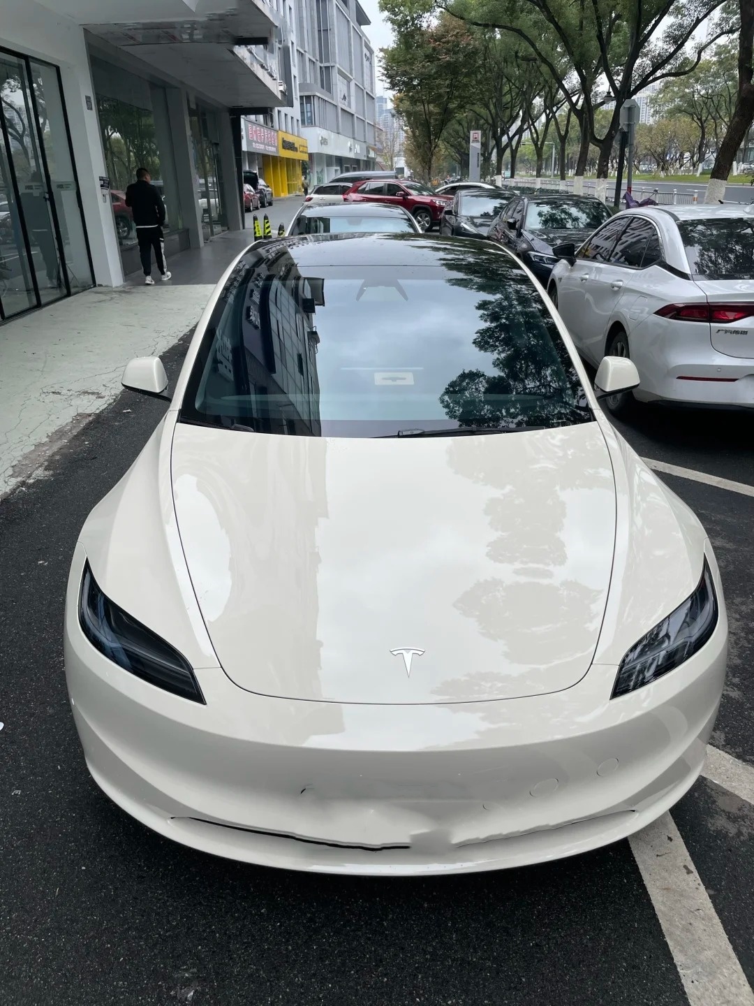 Tesla Benz Gloss Pepper Coopers White Car Vinyl Wrap review sfdsg 02