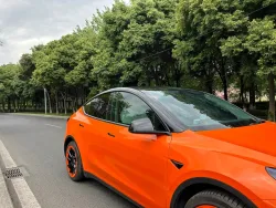 Super Gloss Orange Car Vinyl Wrap review vdk 02