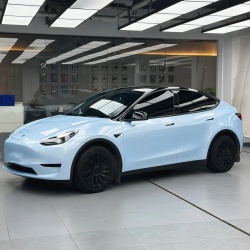 Super Gloss Macaron Blue Car Vinyl Wrap review dshd 01