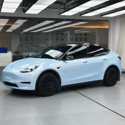 Super Gloss Macaron Blue Car Vinyl Wrap review dshd 01