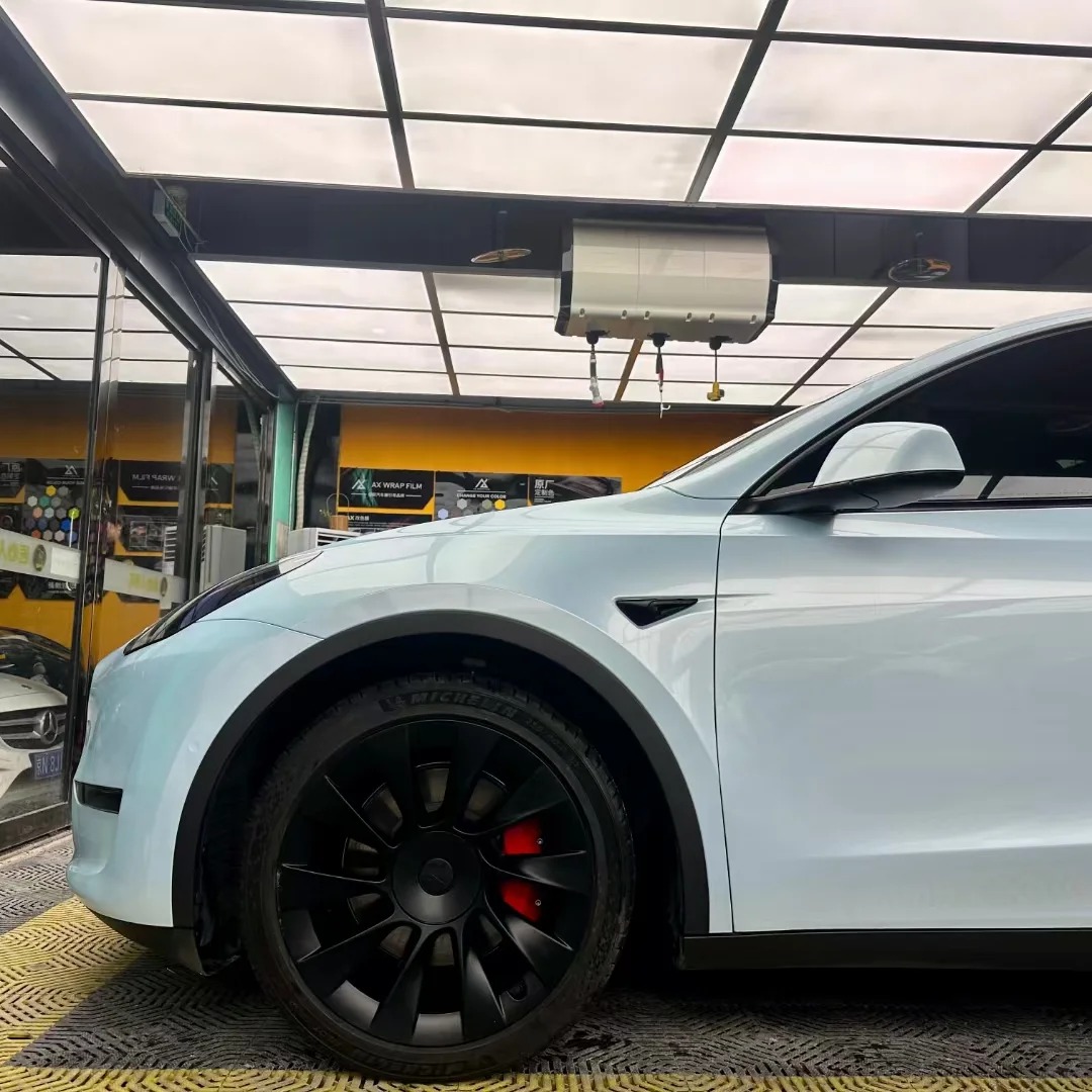 Super Gloss Macaron Blue Car Vinyl Wrap review sagfd 02