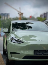 Super Gloss Deep Khaki Green Car Vinyl Wrap review 1