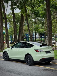 Super Gloss Deep Khaki Green Car Vinyl Wrap review 2