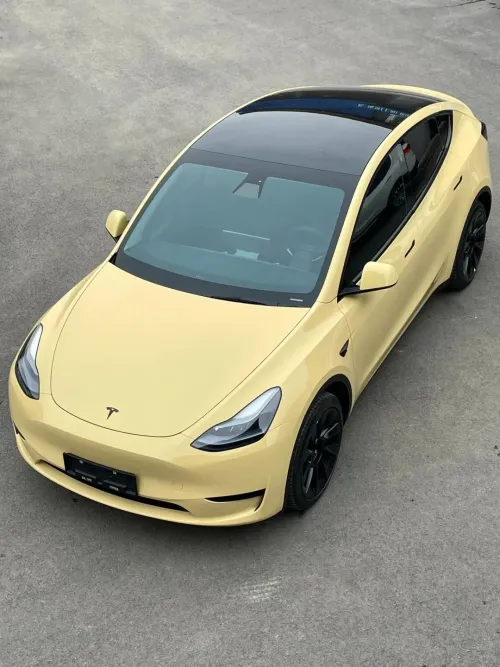 PET Sunbath Yellow Car Vinyl Wrap review 