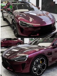 Tesla Gloss PET Cherry Red Car Vinyl Wrap review 0