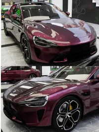 Tesla Gloss PET Cherry Red Car Vinyl Wrap review 0