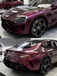 Tesla Gloss PET Cherry Red Car Vinyl Wrap review 1