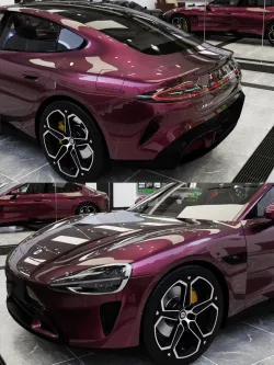 Tesla Gloss PET Cherry Red Car Vinyl Wrap review gfrgjl 03