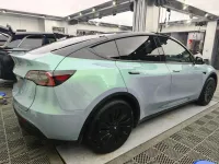  Candy Metallic Grey Green Car Vinyl Wrap review 1