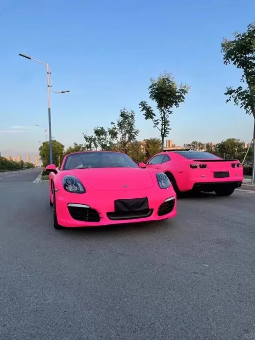 Ultimate Flat Fluorescent Pink Car Vinyl Wrap review 