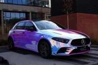 Matte Holographic Rainbow Neo Chrome Car Vinyl Wrap  review 1