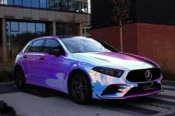Matte Holographic Rainbow Neo Chrome Car Vinyl Wrap  review fsdgfh 02