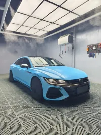 Matte Metallic Sky Blue Car Vinyl Wrap review 0