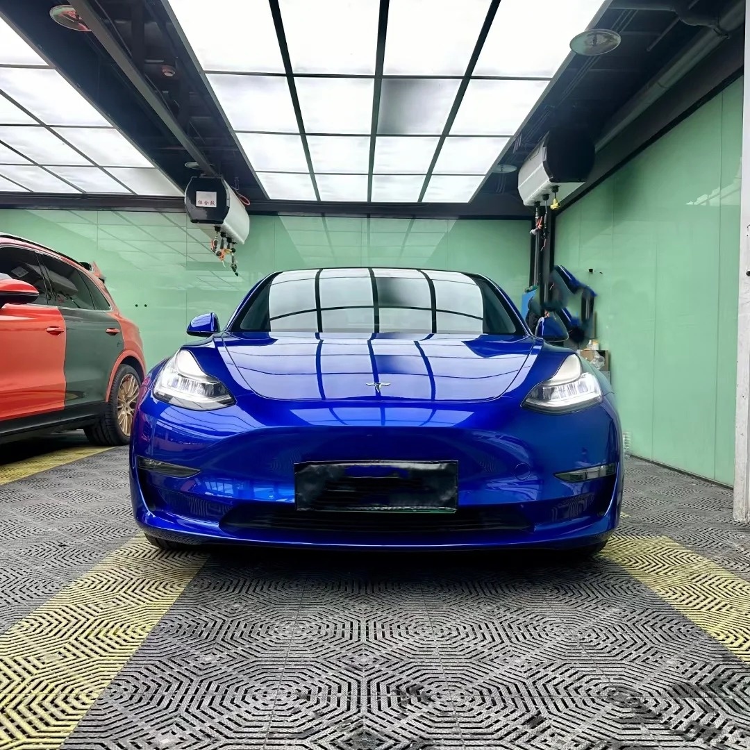 PET Gloss Liquid Ocean Blue Car Vinyl Wrap review 0