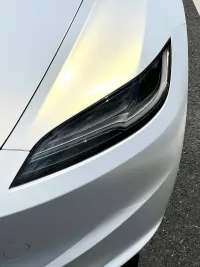 Tesla Matte Aurora White Car Vinyl Wrap review 0