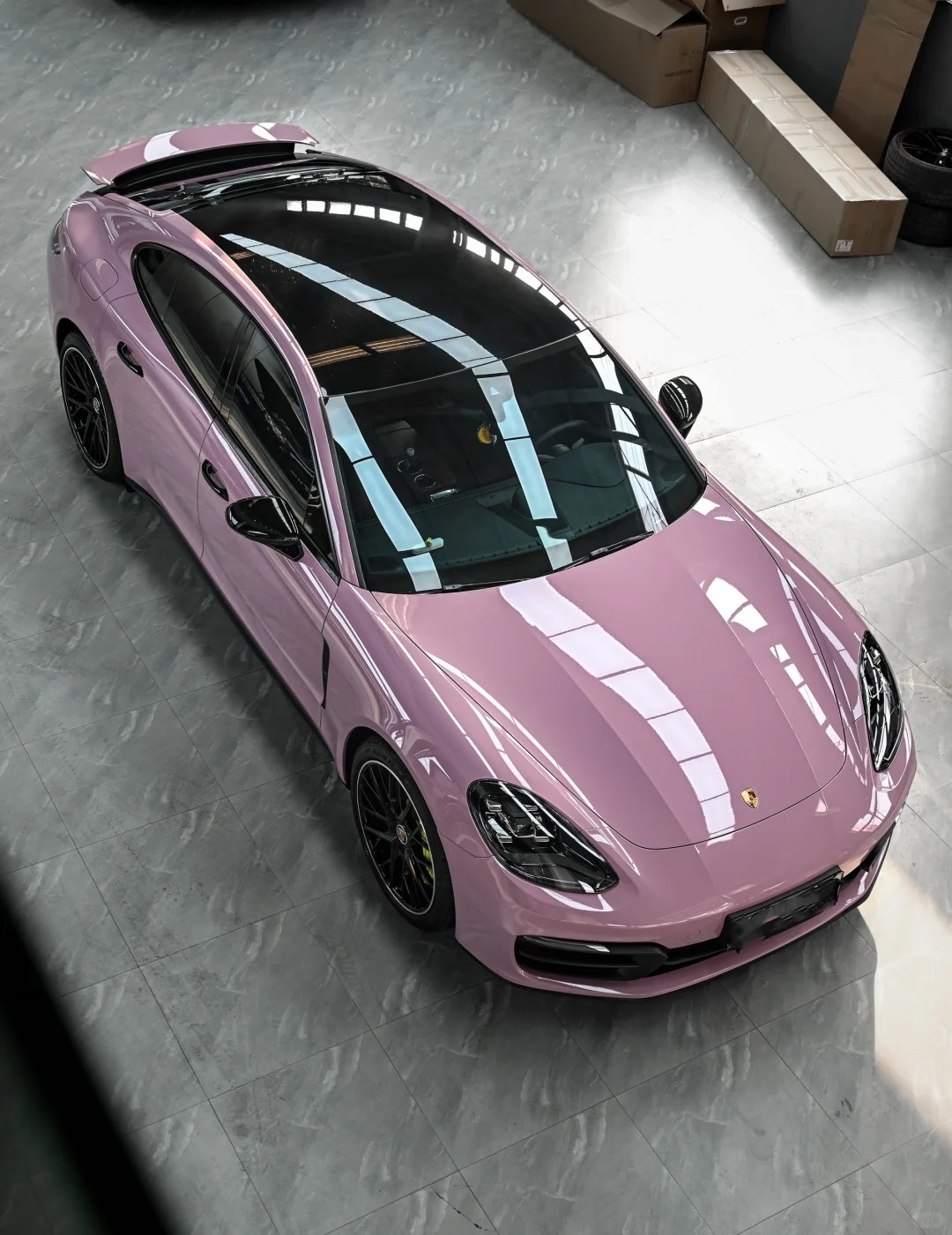 Glossy Oolong Milk Tea Pink Car Vinyl Wrap review 0