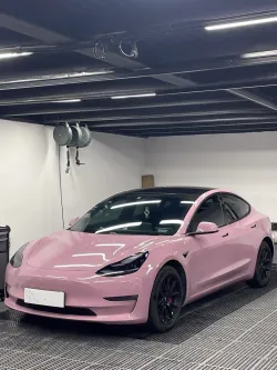 Glossy Oolong Milk Tea Pink Car Vinyl Wrap review fdsghh 01