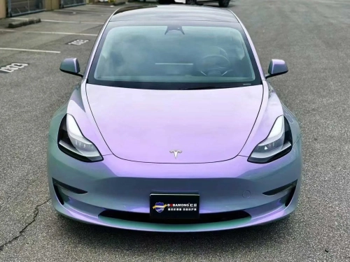 PET Candy Metallic Gray Purple Car Vinyl Wrap review 