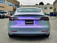 PET Candy Metallic Gray Purple Car Vinyl Wrap review 1