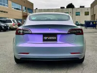 PET Candy Metallic Gray Purple Car Vinyl Wrap review 1