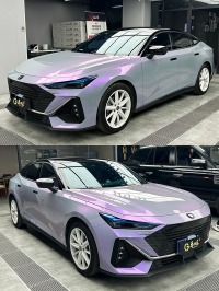 PET Candy Metallic Gray Purple Car Vinyl Wrap review 0