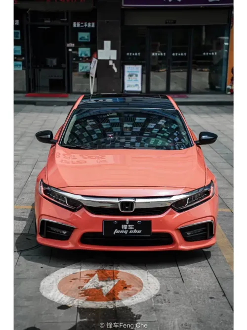 PET Gloss Coral Orange Car Vinyl Wrap review 