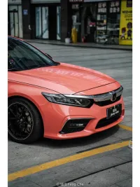 PET Gloss Coral Orange Car Vinyl Wrap review 1
