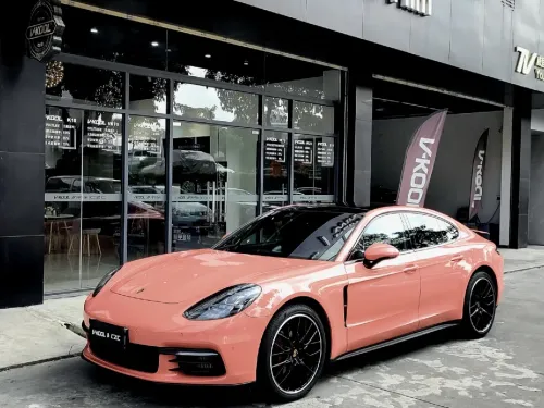 PET Gloss Coral Orange Car Vinyl Wrap review 
