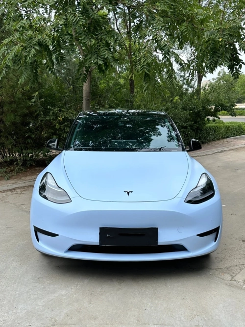 PET Macaron Baby Blue Car Vinyl Wrap review 