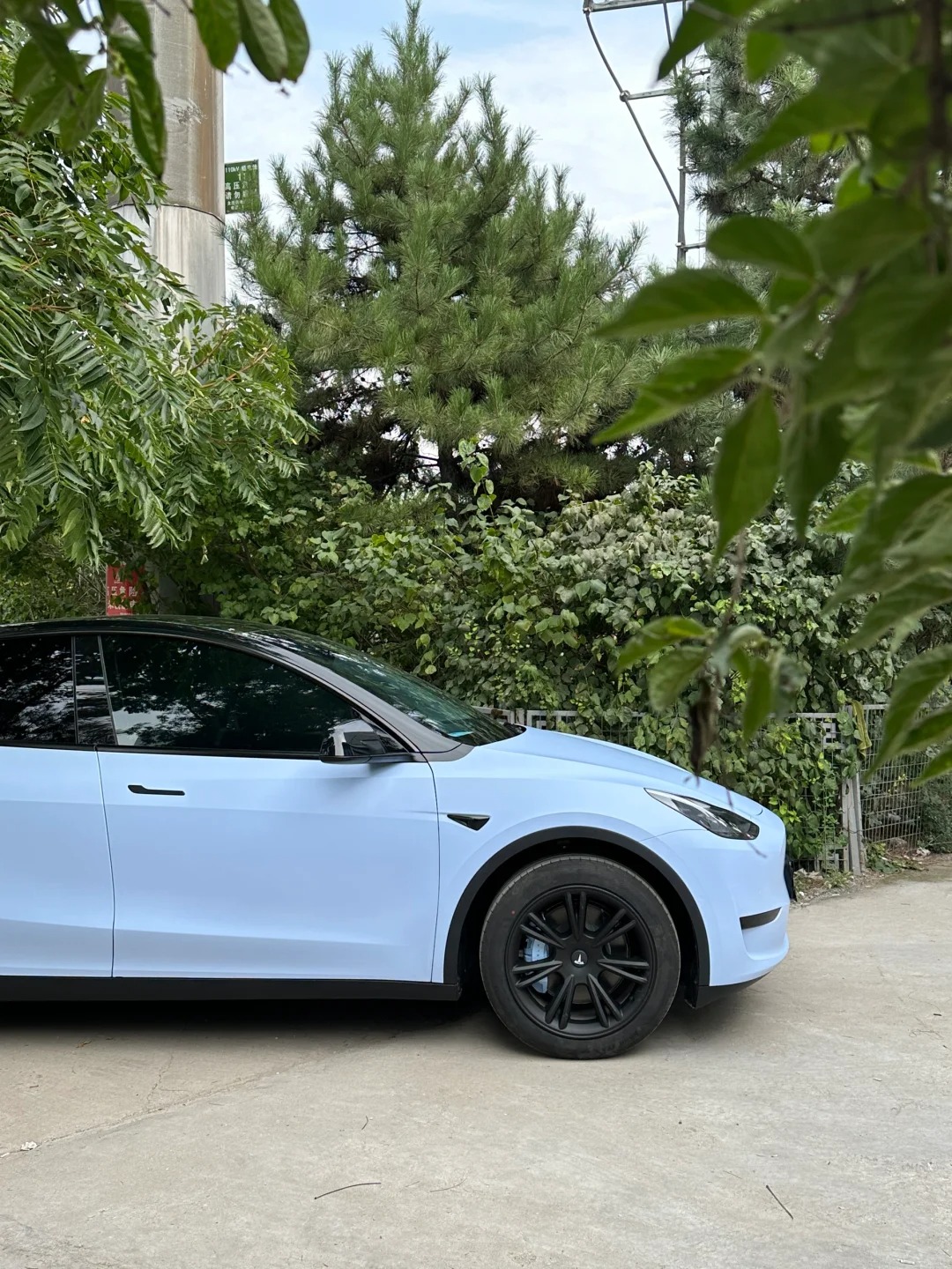 PET Macaron Baby Blue Car Vinyl Wrap review 1