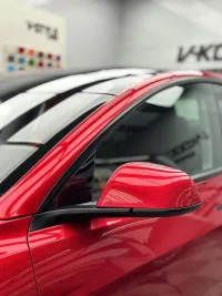 PET Super Gloss Liquid Ruby Red Car Vinyl Wrap review 1