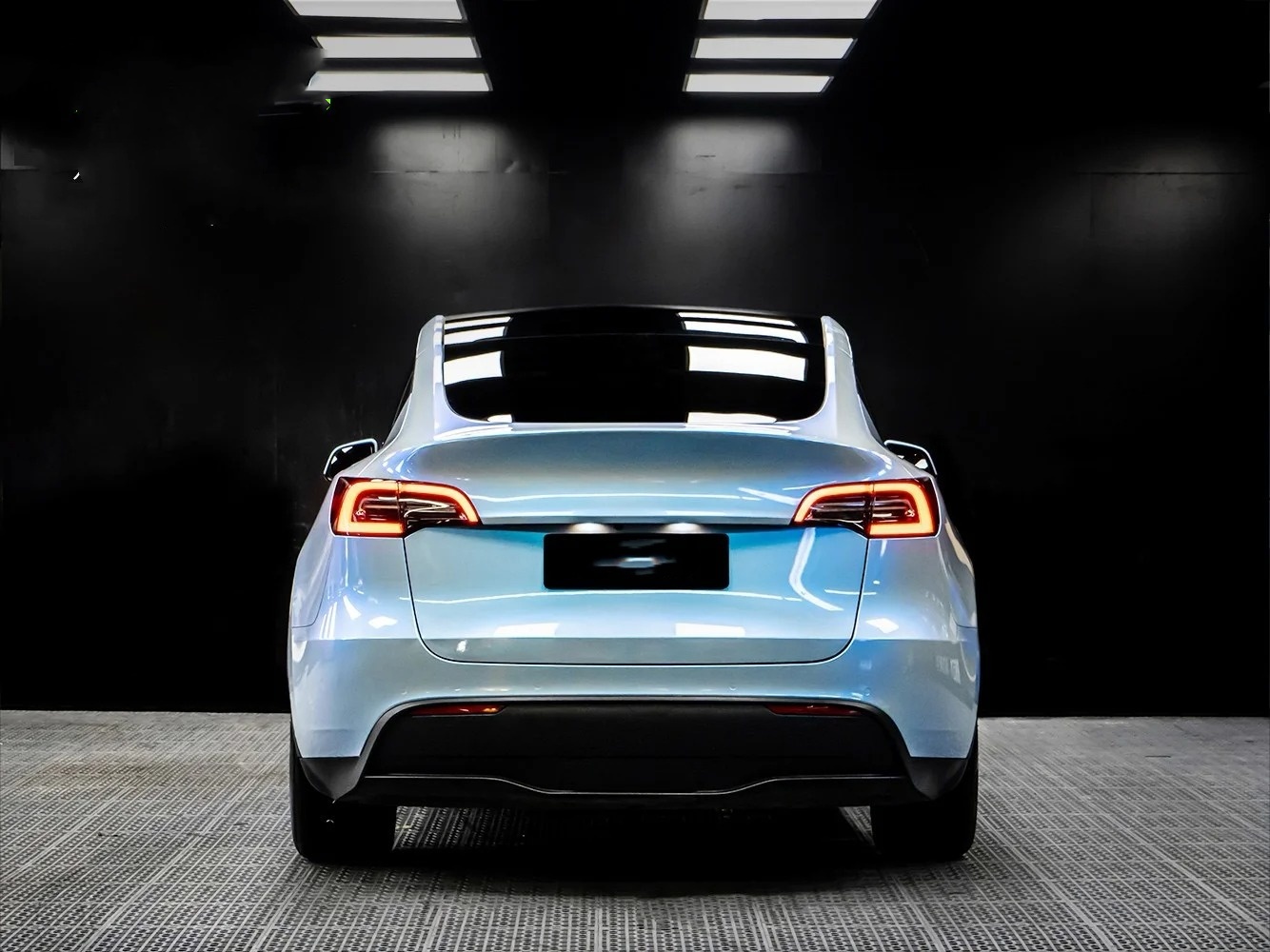 Tesla Twin Candy Grey Cyanine Car Vinyl Wrap review 1