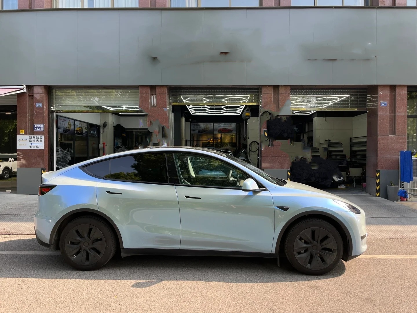 Tesla Twin Candy Grey Cyanine Car Vinyl Wrap review 0