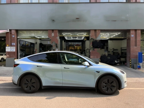 Tesla Twin Candy Grey Cyanine Car Vinyl Wrap review 