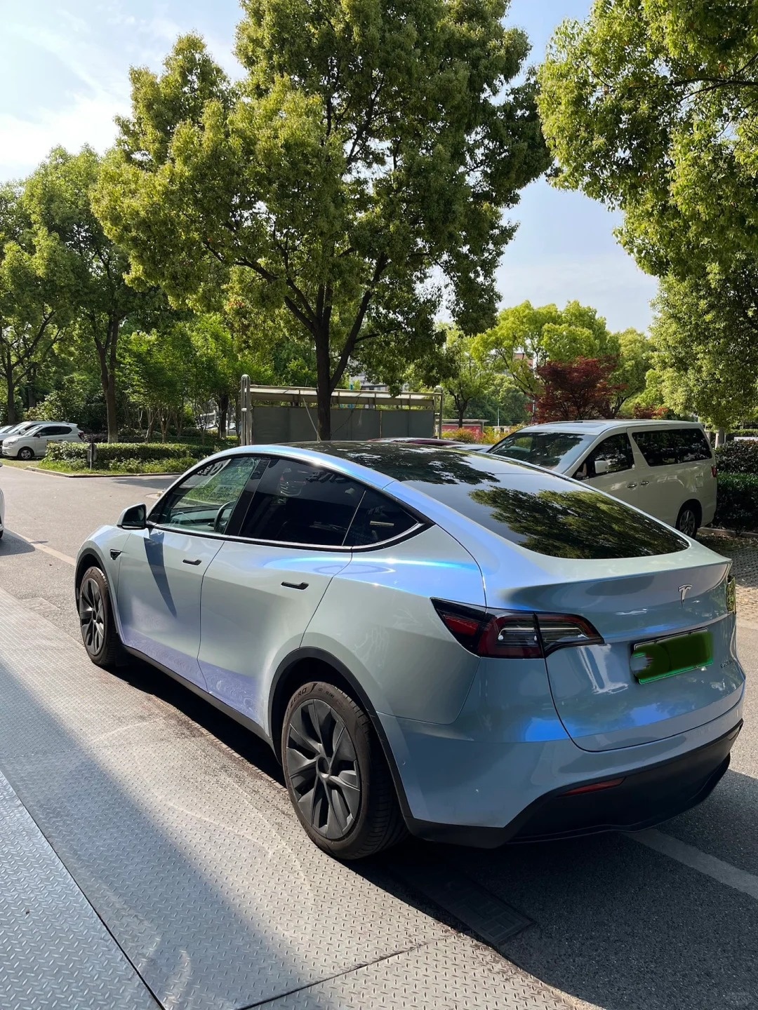 Tesla Twin Candy Grey Cyanine Car Vinyl Wrap review 1