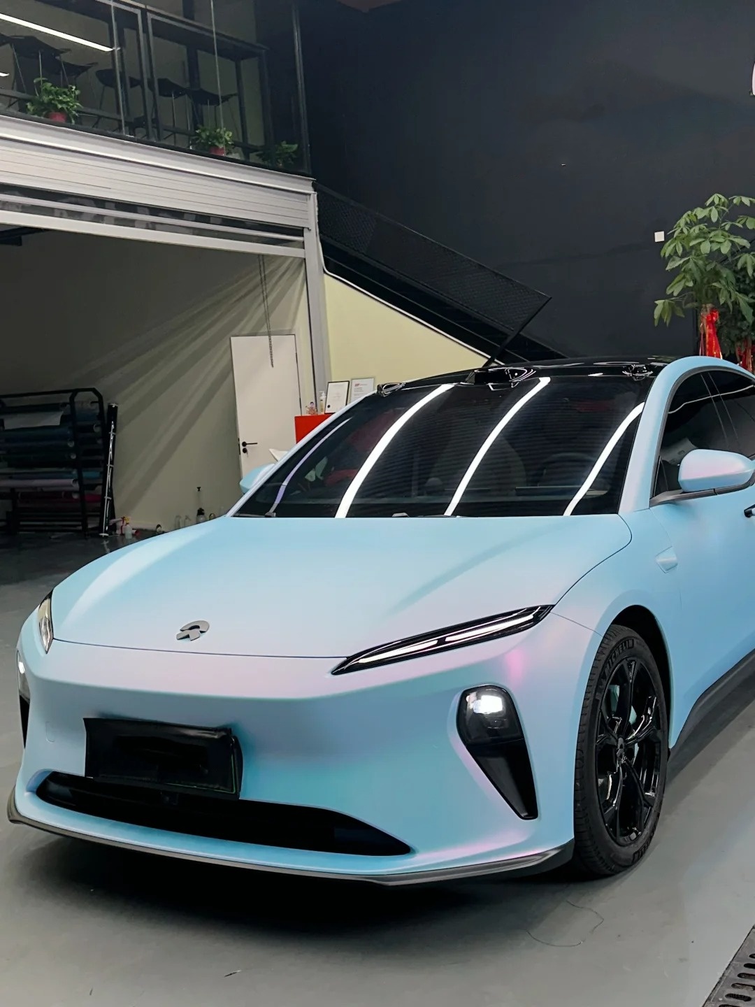 Tesla PET Matte Pink Blue Car Vinyl Wrap review dsgh 01