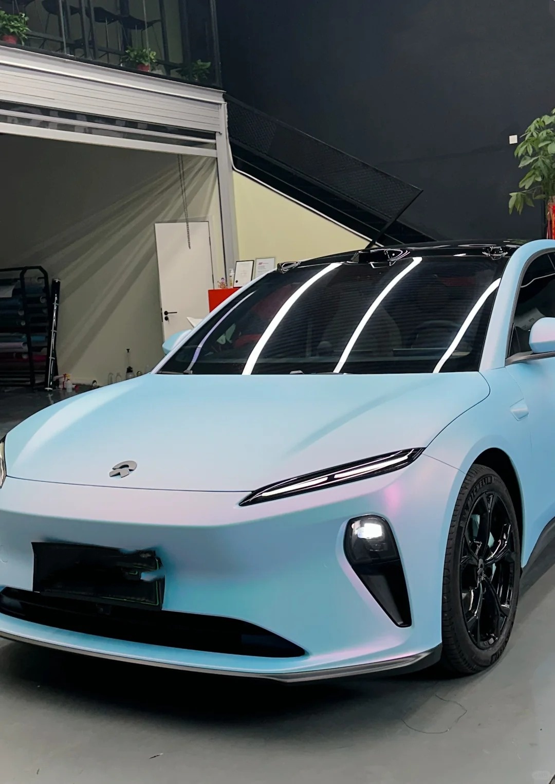 Tesla PET Matte Pink Blue Car Vinyl Wrap review dsgh 03