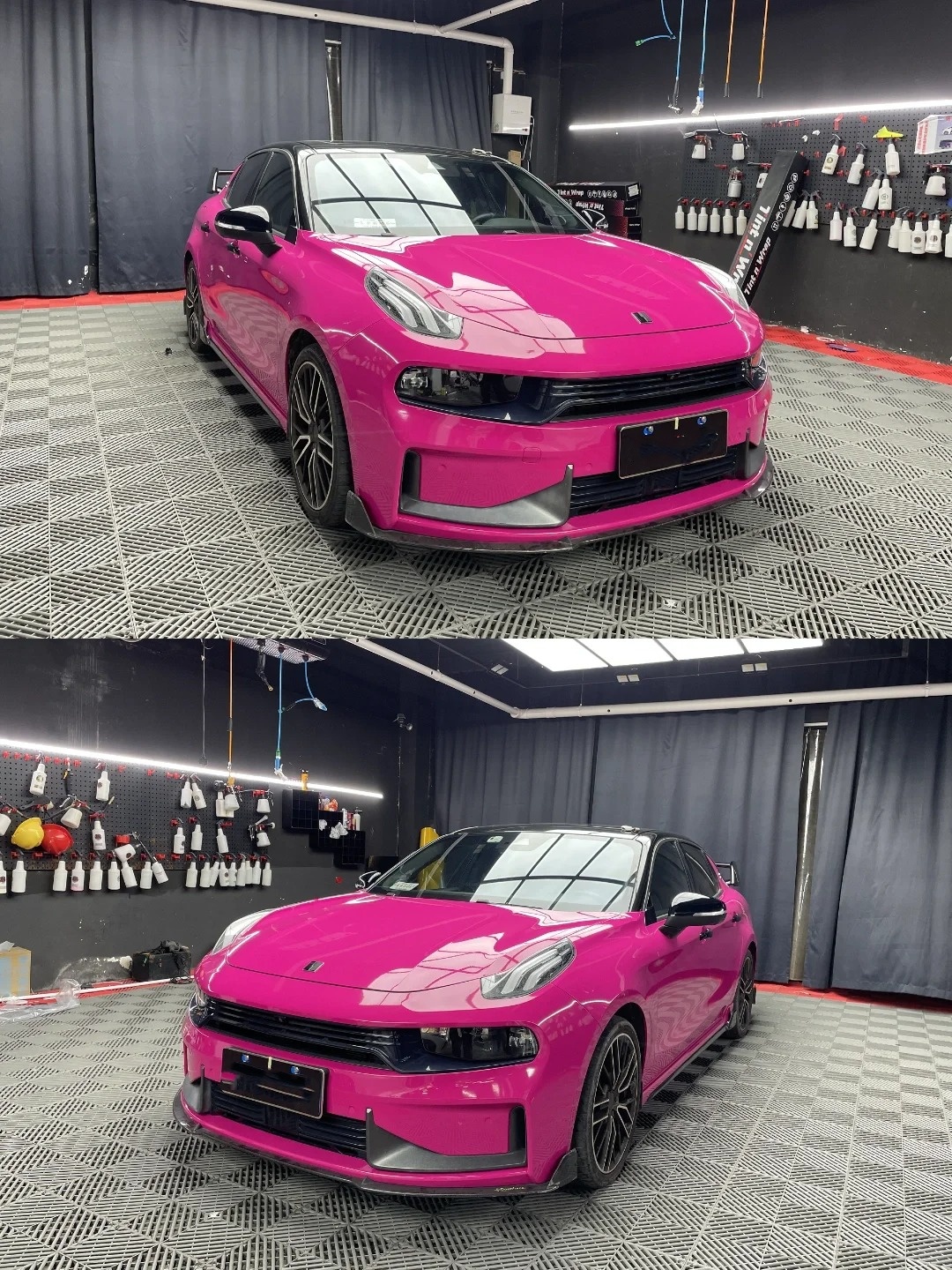 Glossy Crystal Rose Red Car Vinyl Wrap review 0