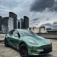 Gloss Metal Paint Fir Green Car Vinyl Wrap review 0