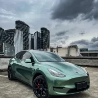 Gloss Metal Paint Fir Green Car Vinyl Wrap review 0
