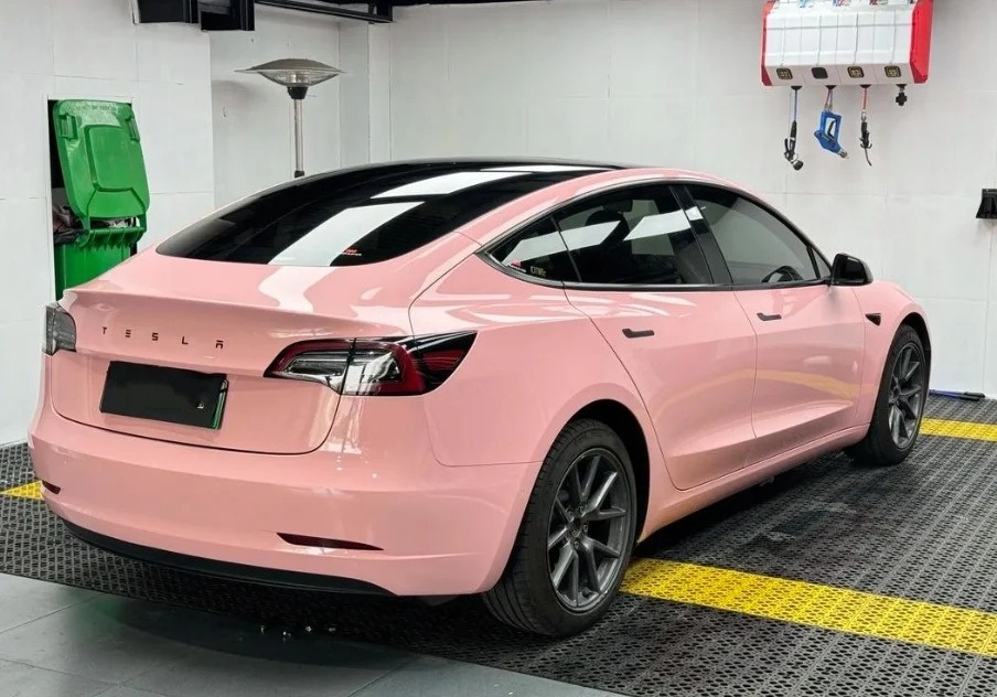 Gloss Rouge Pink Car Vinyl Wrap review mlke 02