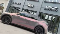 Glitter Metallic Star Ash Pink Car Vinyl Wrap review 1