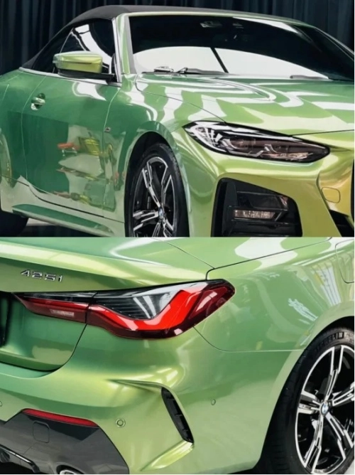 Super Gloss Rainbow Emerald Green Car Vinyl Wrap review 