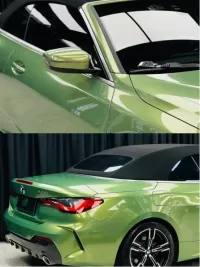Super Gloss Rainbow Emerald Green Car Vinyl Wrap review 1