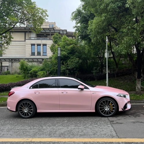 Matte Pure Metal Cherry Pink Car Vinyl Wrap review 